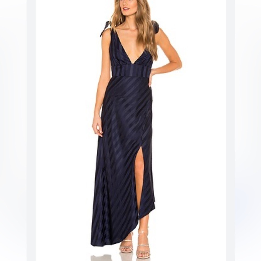 Keepsake The Label Revolve Abound Gown Dress S (US4) Navy Full Lengthh NWT!